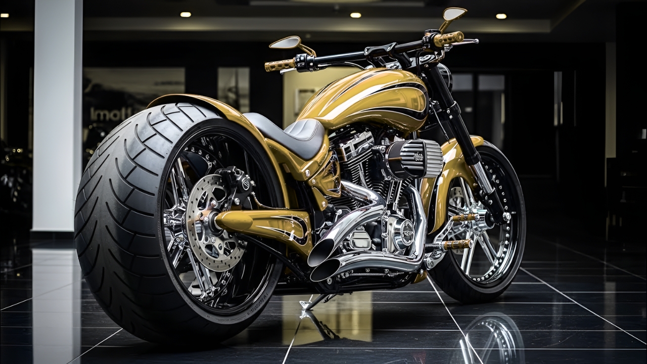 Chopper Custom con Motor Harley-Davidson: Diseño Exclusivo Modificado por Especialistas